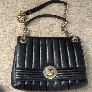 Black Kate Spade quilted shoulder bag